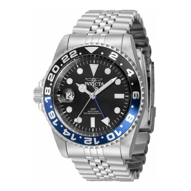 women’s watches with interchangeable bands   Invicta Men's Watch - Pro Diver Date Display Blue and Black Rotating Bezel | 43969