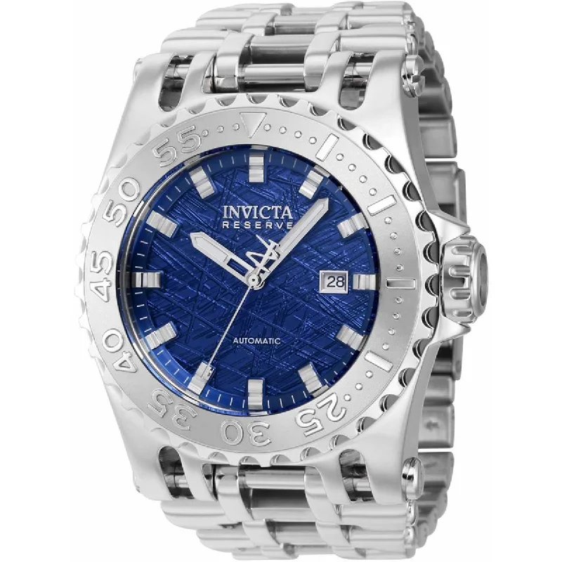 Luxury brand automatic watches for men Invicta Men's Automatic Watch - Reserve Chaos Blue Dial Silver Tone Bracelet | 38707 Luxury brand automatic watches for men Invicta Men's Automatic Watch - Reserve Chaos Blue Dial Silver Tone Bracelet | 38707