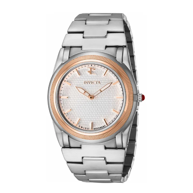 Luxury brand automatic watches for men   Invicta Boy's Quartz Watch - Reserve Slim Two Tone Case Silver Tone Bracelet | 41053