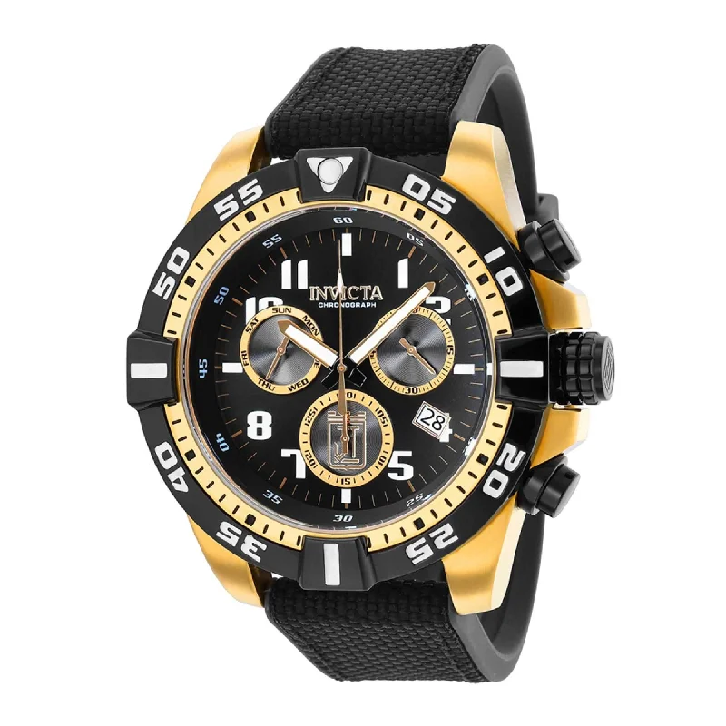 Women's dress watches with elegant straps   Invicta Men's Watch - Jason Taylor Swiss Quartz Chronograph Black Dial Strap | 37227