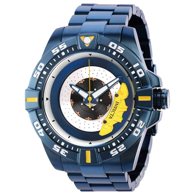 minimalistic watches for men with leather bands   Invicta Men's Automatic Watch - S1 Rally Silver Tone and Blue Dial Bracelet | 37051