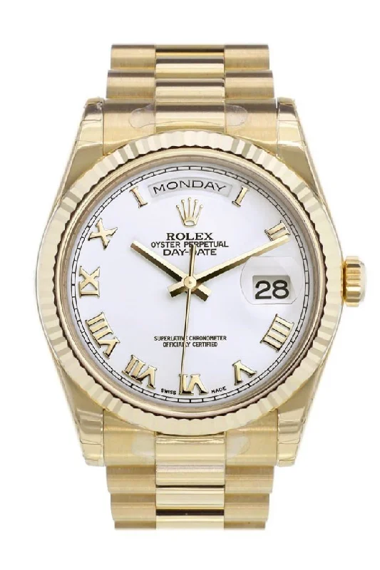 elegant dress watches for formal events Rolex Day-Date 36 White Dial Fluted Bezel President Yellow Gold Watch 118238 elegant dress watches for formal events Rolex Day-Date 36 White Dial Fluted Bezel President Yellow Gold Watch 118238