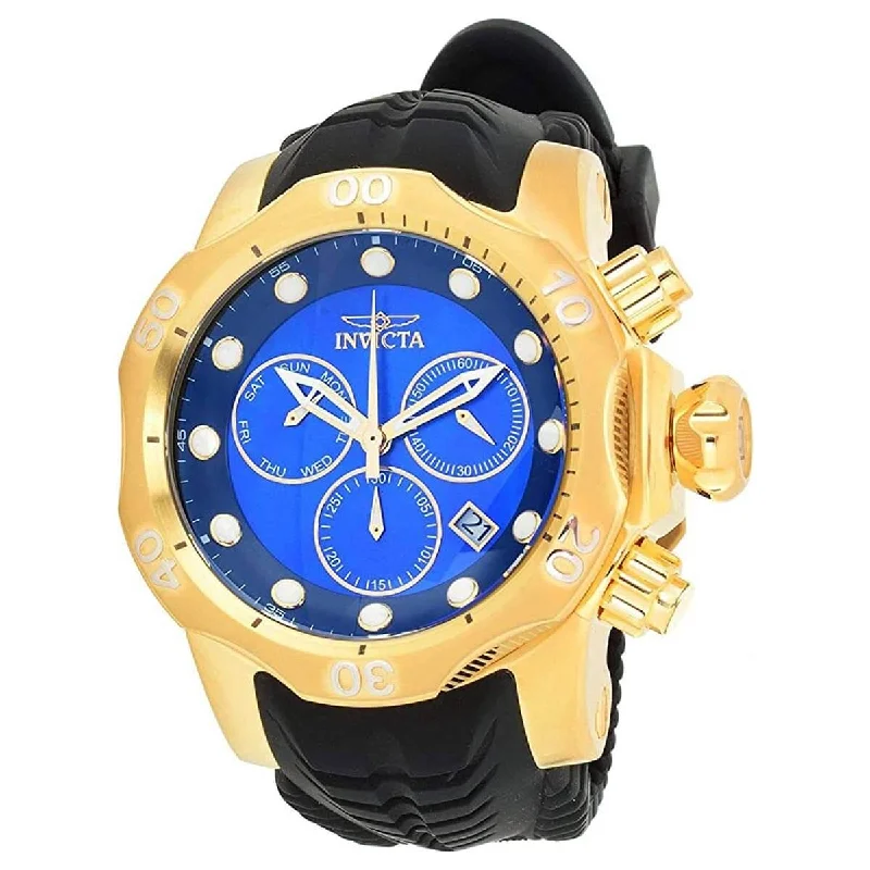 classic pocket watches for collectors Invicta Men's Chronograph Watch - Venom Yellow Gold Case Blue Dial Black Strap | 32614 classic pocket watches for collectors Invicta Men's Chronograph Watch - Venom Yellow Gold Case Blue Dial Black Strap | 32614