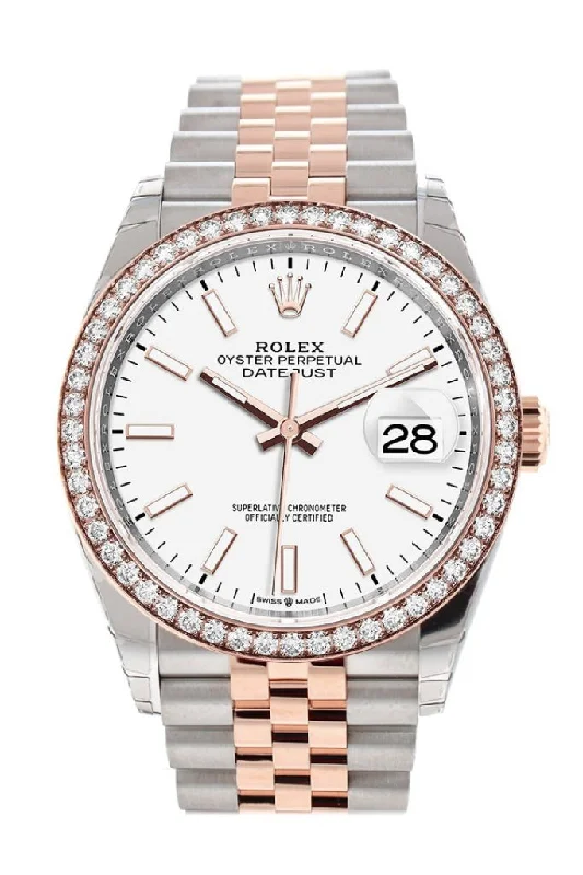 Formal watches for evening events Rolex Datejust 36 Dark Rhodium Dial Diamond Bezel Rose Gold Two Tone Jubilee Watch 126281RBR 126281 NP Formal watches for evening events Rolex Datejust 36 Dark Rhodium Dial Diamond Bezel Rose Gold Two Tone Jubilee Watch 126281RBR 126281 NP
