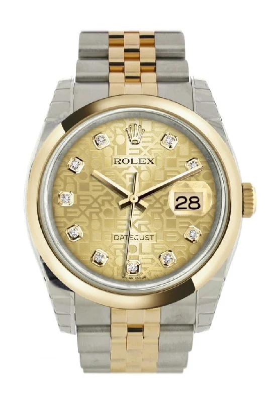 best luxury watches for men   Rolex Datejust 36 Champagne-colour Jubilee Diamond Dial 18k Gold Two Tone Jubilee Watch 116203 Pre-owned