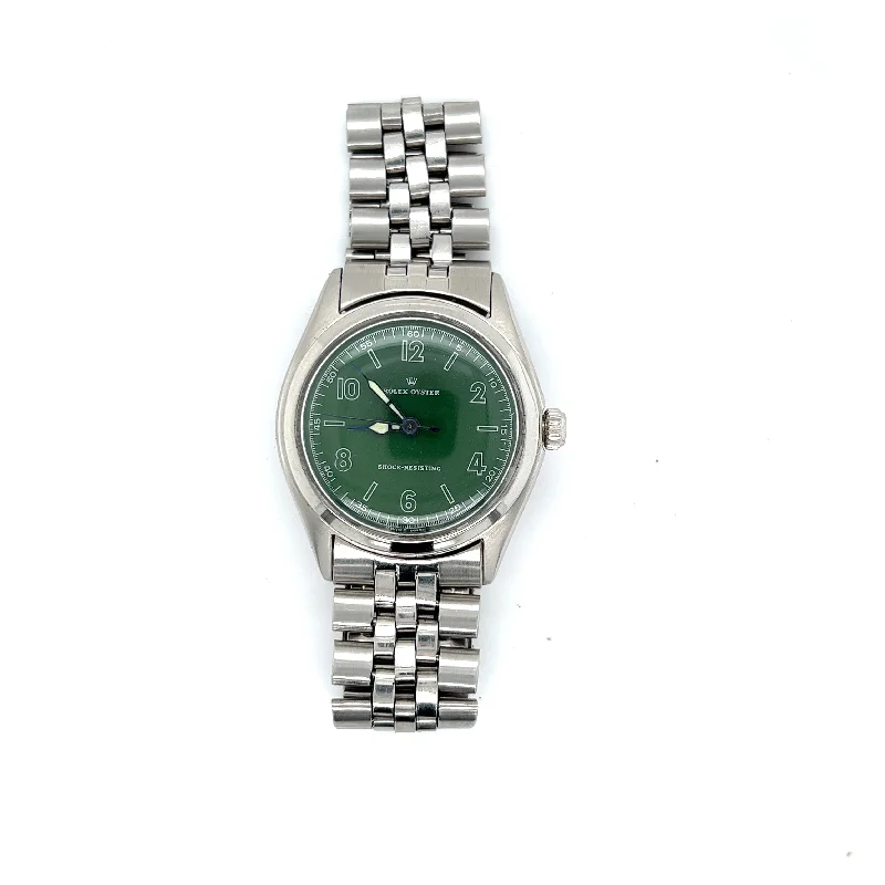 Watches with a stylish look   1950'S Rolex Oyster 34mm Green
