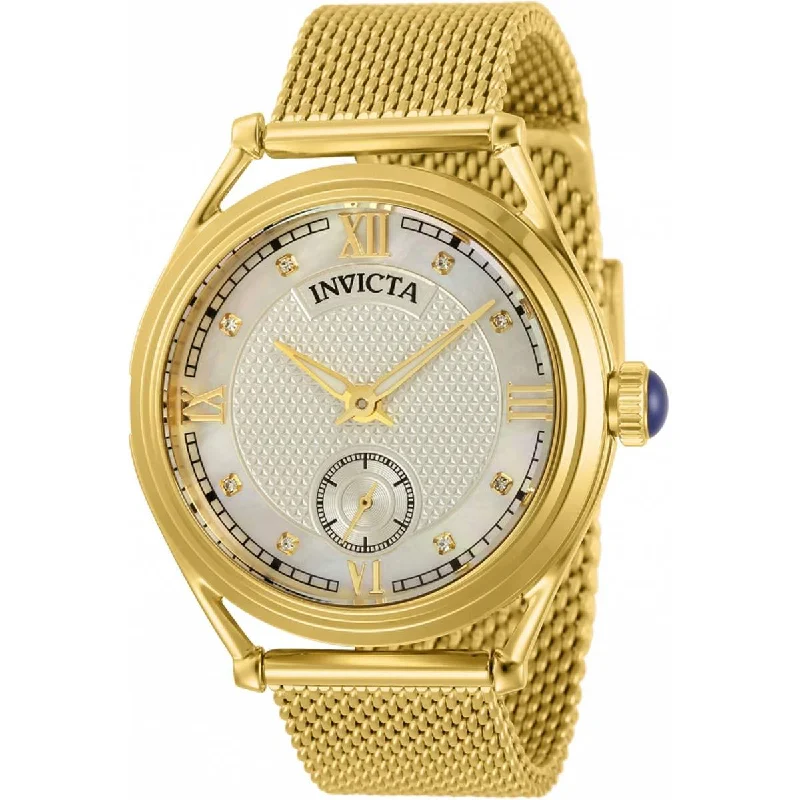 best luxury watches for men   Invicta Women's Watch - Vintage Quartz White Mother of Pearl Dial Bracelet | 31335