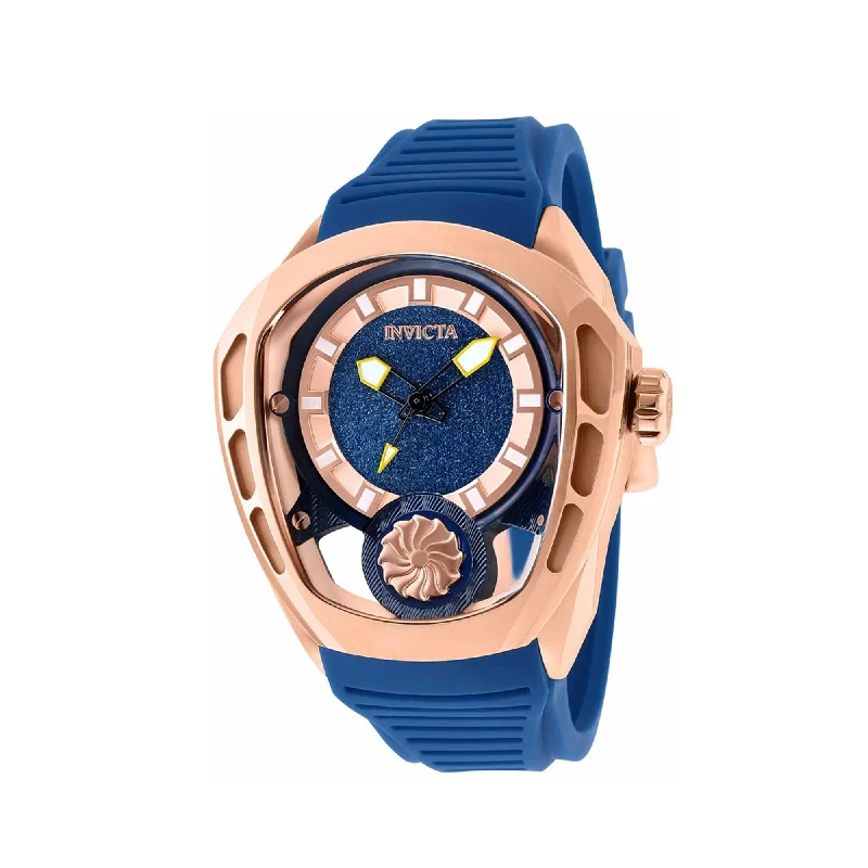 Modern design square dial watches   Invicta Men's Watch - Akula Automatic Rose Gold Tone and Blue Dial Strap | 35444