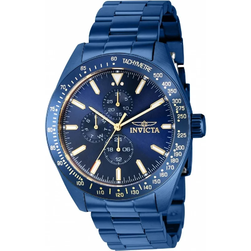 stylish watches for casual wear Invicta Men's Watch - Aviator Japanese Quartz Blue Stainless Steel Bracelet | 38973 stylish watches for casual wear Invicta Men's Watch - Aviator Japanese Quartz Blue Stainless Steel Bracelet | 38973