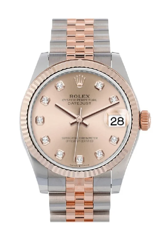 Men's dress watches with slim profile Rolex Datejust 31 Rose Diamond Dial Fluted Bezel 18K Everose Gold Two Tone Jubilee Watch 278271 Men's dress watches with slim profile Rolex Datejust 31 Rose Diamond Dial Fluted Bezel 18K Everose Gold Two Tone Jubilee Watch 278271