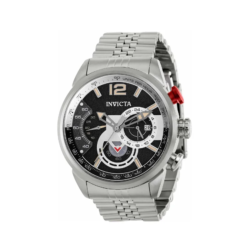 Watches with a classic look   Invicta Men's Chronograph Watch - Aviator Quartz Blue and Silver Dial Steel | 39663