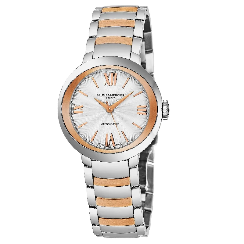 Modern design square dial watches   Baume & Mercier Women's MOA10183 Promesse Two-Tone Stainless Steel Watch