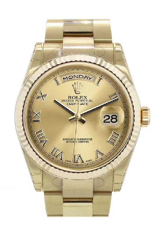 stylish watches for casual wear Rolex Day-Date 36 Champagne-colour Dial Fluted Bezel Yellow Gold Watch 118238 stylish watches for casual wear Rolex Day-Date 36 Champagne-colour Dial Fluted Bezel Yellow Gold Watch 118238