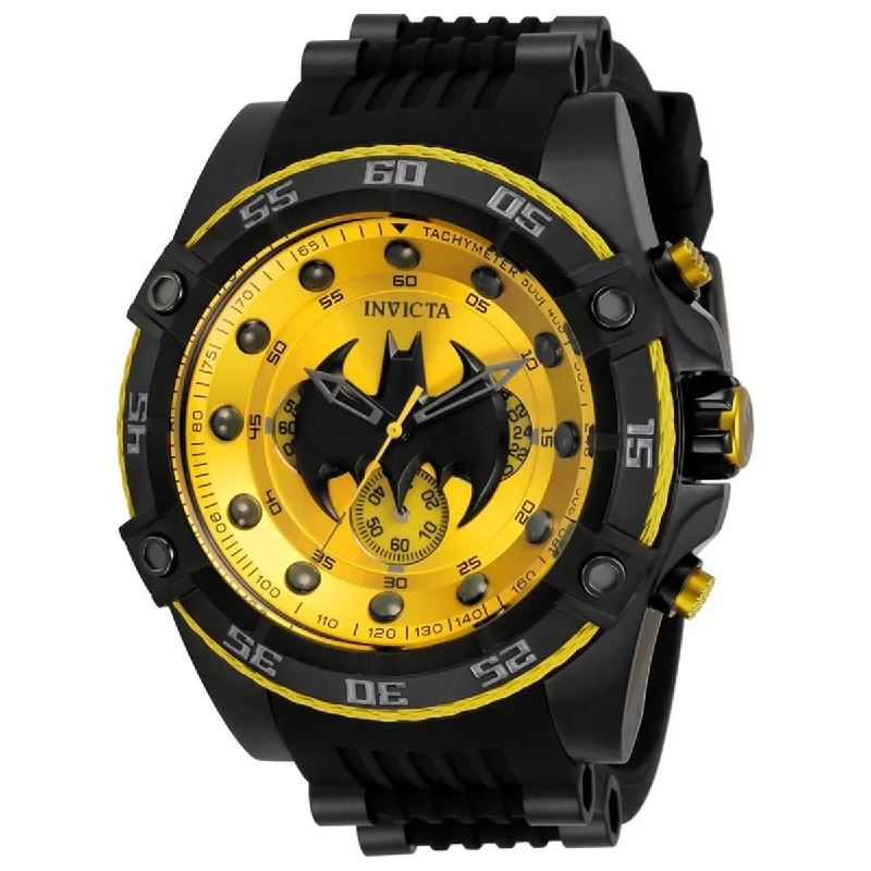 minimalistic watches for men with leather bands Invicta Men's Chronograph Watch - DC Comics Black and Yellow Bezel Strap | 32699 minimalistic watches for men with leather bands Invicta Men's Chronograph Watch - DC Comics Black and Yellow Bezel Strap | 32699