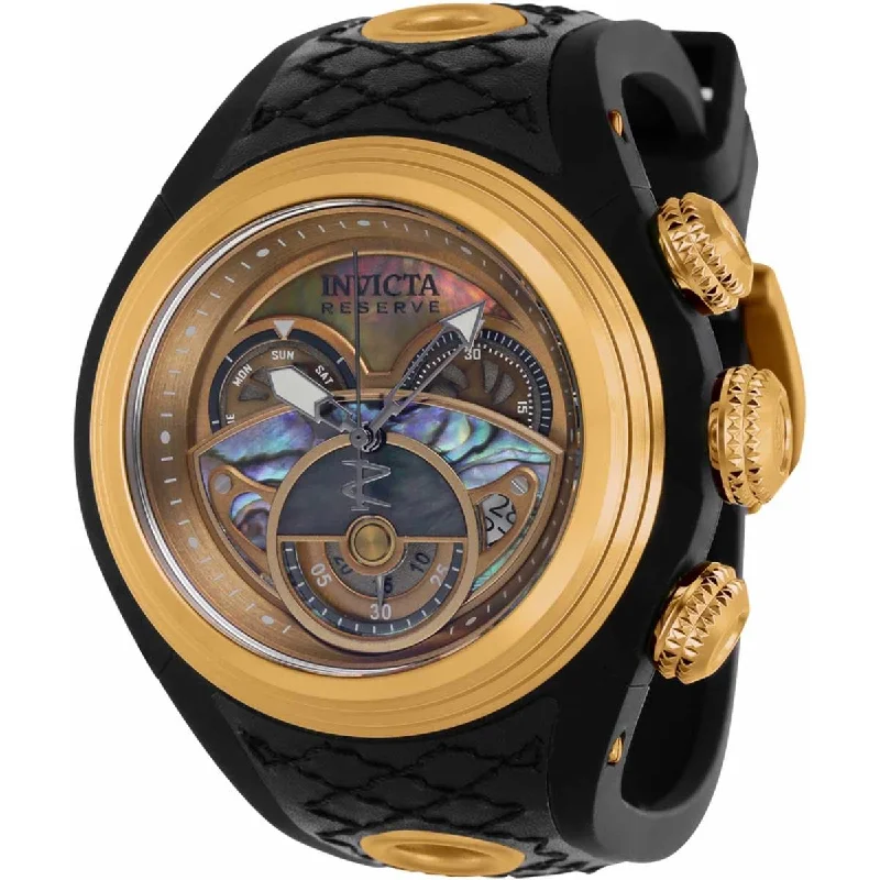 minimalistic watches for men with leather bands Invicta Men's Quartz Watch - Reserve S1 Chronograph khaki and mop dial strap | 38880 minimalistic watches for men with leather bands Invicta Men's Quartz Watch - Reserve S1 Chronograph khaki and mop dial strap | 38880