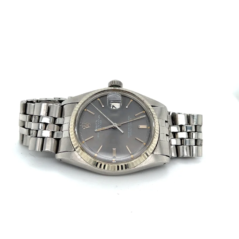 Women's dress watches with elegant straps   1974 Rolex Datejust 36 Slate Dial