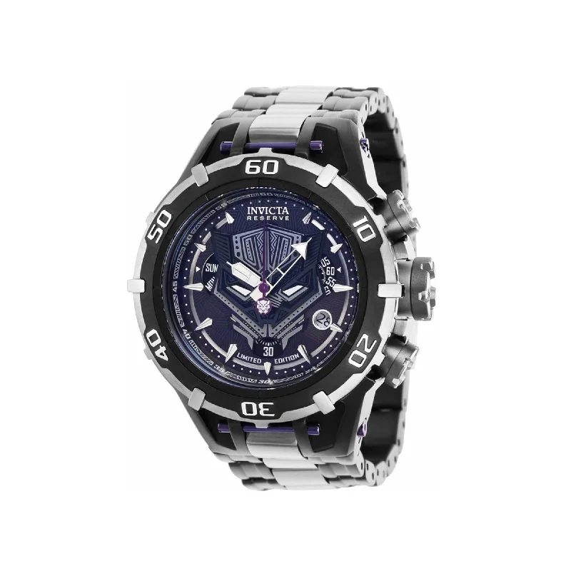 Vintage style quartz watches   Invicta Men's Chrono Watch - Marvel Black Panther Blue Dial Two Tone Steel | 40541