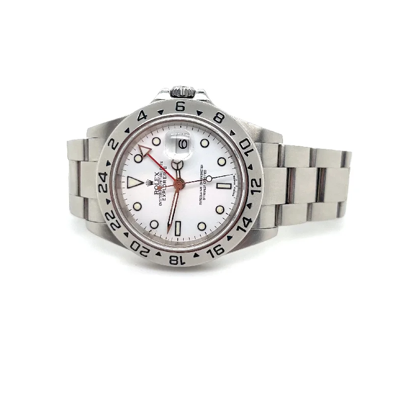 Watches with leather straps and quick release clasps   2006-2007 Rolex Explorer II 40mm Polar