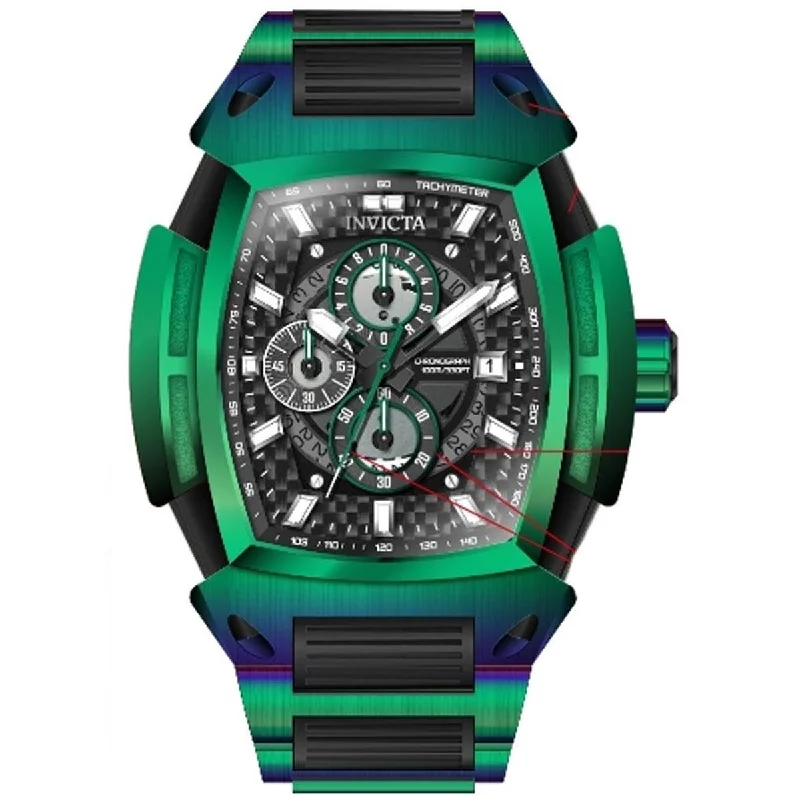 Modern design square dial watches Invicta Men's Quartz Watch - S1 Rally Diablo Chrono Black Carbon Fiber Dial | 37794 Modern design square dial watches Invicta Men's Quartz Watch - S1 Rally Diablo Chrono Black Carbon Fiber Dial | 37794