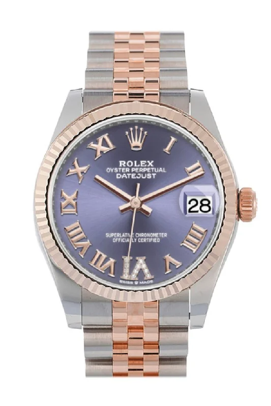 Watches with a stylish look Rolex Datejust 31 Aubergine Large VI set with diamonds Dial Fluted Bezel 18K Everose Gold Two Tone Jubilee Watch 278271 Watches with a stylish look Rolex Datejust 31 Aubergine Large VI set with diamonds Dial Fluted Bezel 18K Everose Gold Two Tone Jubilee Watch 278271