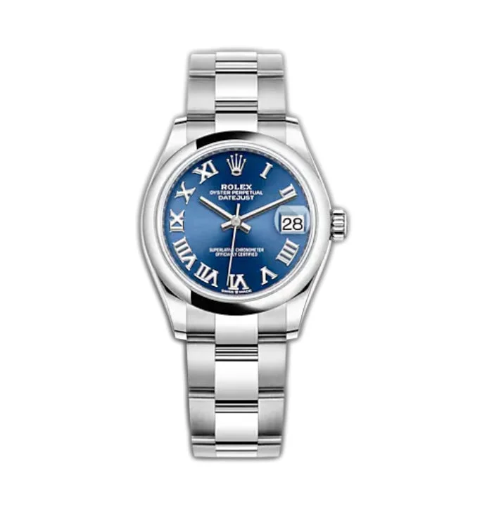 best luxury watches for men   31mm Steel Blue Roman Dial Oyster Bracelet