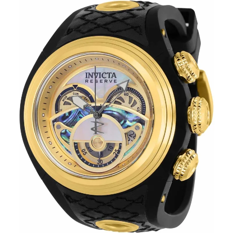 classic pocket watches for collectors Invicta Men's Quartz Watch - Reserve S1 Chronograph mop dial black strap | 38877 classic pocket watches for collectors Invicta Men's Quartz Watch - Reserve S1 Chronograph mop dial black strap | 38877