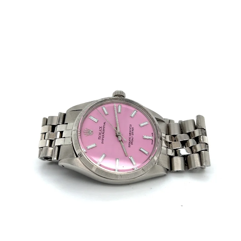 stylish watches for everyday wear   1979 Rolex Oyster Perpetual 34mm Pink