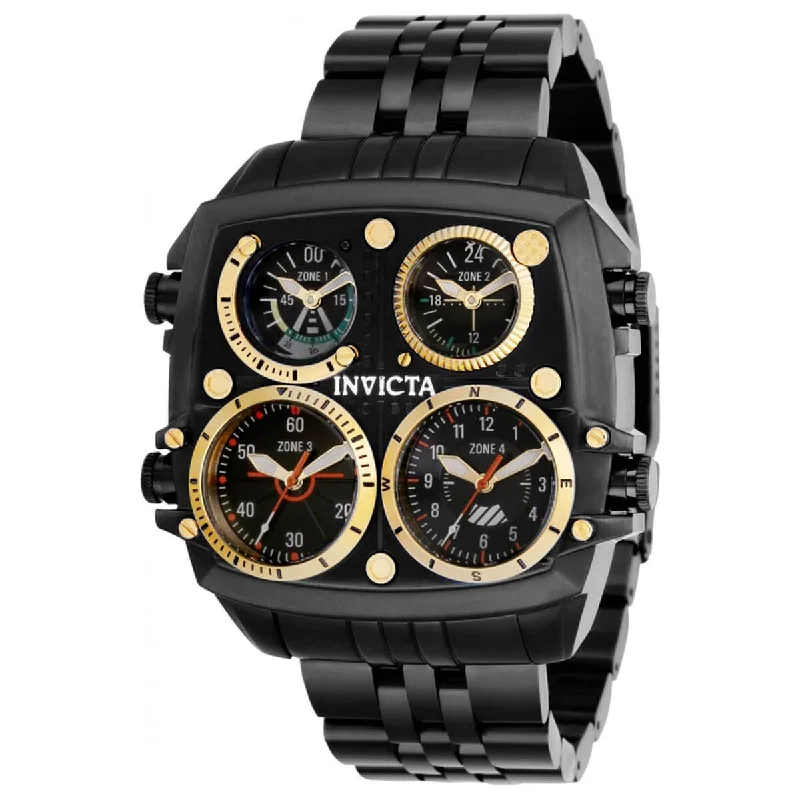 Watches with a sophisticated look Invicta Men's Chronograph Watch - Aviator Zulu Time Black Case Bracelet | 35200 Watches with a sophisticated look Invicta Men's Chronograph Watch - Aviator Zulu Time Black Case Bracelet | 35200