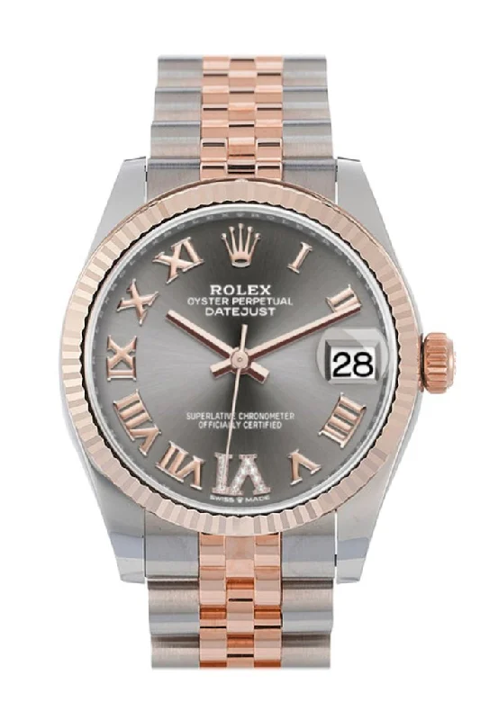 Watches with a classic look Rolex Datejust 31 Rhodium Large VI set with diamonds Dial Fluted Bezel 18K Everose Gold Two Tone Jubilee Watch 278271 Watches with a classic look Rolex Datejust 31 Rhodium Large VI set with diamonds Dial Fluted Bezel 18K Everose Gold Two Tone Jubilee Watch 278271