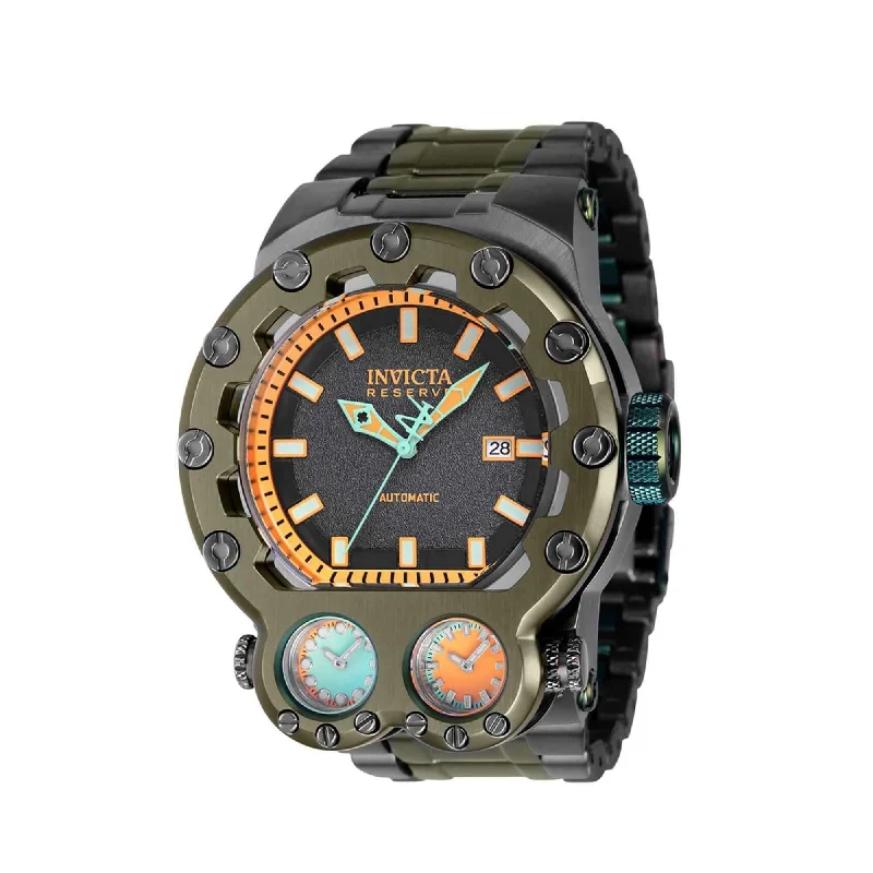 classic pocket watches for collectors   Invicta Men's Watch - Reserve Magnum Tria Mint Green and Grey Steel Bracelet | 37553