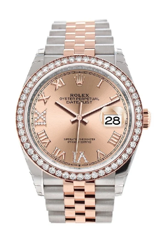 Luxury brand automatic watches for men Rolex Datejust 36 Rose Diamonds Dial Diamond Bezel Rose Gold Two Tone Jubilee Watch 126281RBR 126281 NP Luxury brand automatic watches for men Rolex Datejust 36 Rose Diamonds Dial Diamond Bezel Rose Gold Two Tone Jubilee Watch 126281RBR 126281 NP