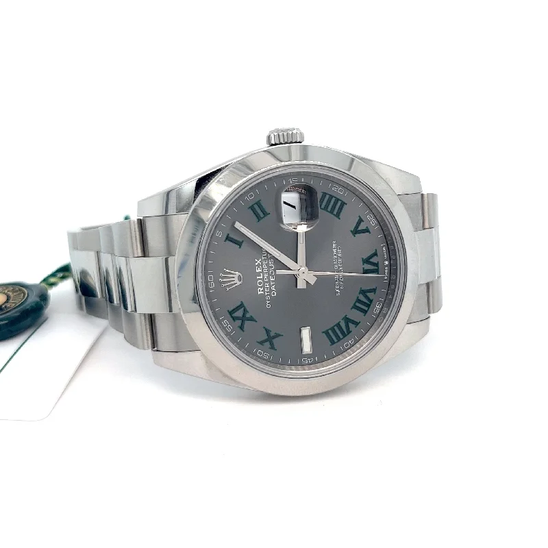 Watches with a stylish look New 2024 Rolex Datejust 41mm Wimbledon Dial Smooth Bezel Oyster Bracelet Watches with a stylish look New 2024 Rolex Datejust 41mm Wimbledon Dial Smooth Bezel Oyster Bracelet