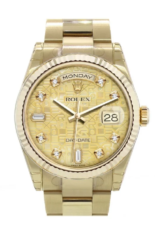 Watches with a stylish look Rolex Day-Date 36 Champagne colour mother of pearl Jubilee design set with diamondsDial Fluted Beze Yellow Gold Watch 118238 Watches with a stylish look Rolex Day-Date 36 Champagne colour mother of pearl Jubilee design set with diamondsDial Fluted Beze Yellow Gold Watch 118238