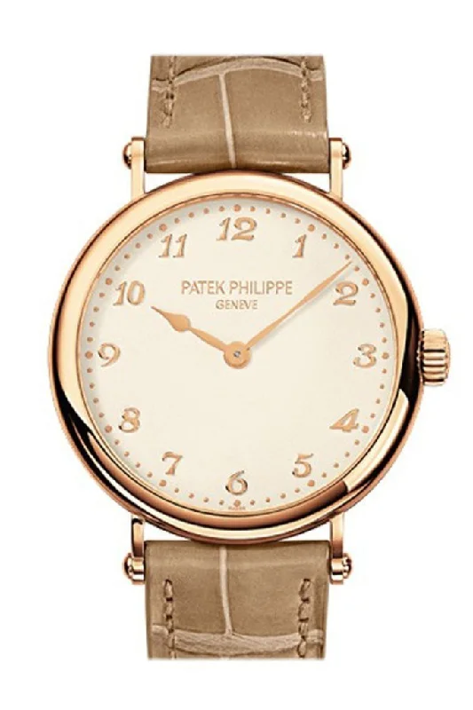 Formal watches for evening events   PATEK PHILIPPE Calatrava Cream Dial 18kt Rose Gold Automatic 34mm Ladies Cream Dial Watch 7200R-001