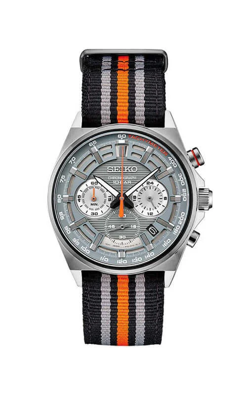 Formal watches for evening events   SEIKO Chronograph Quartz Grey Dial SSB403P1
