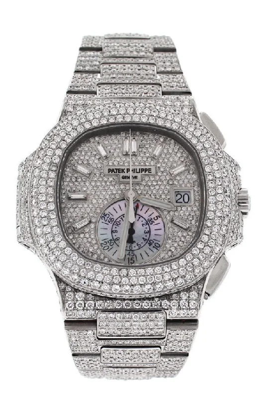 Watches with adjustable straps for a perfect fit   Patek Philippe Nautilus Custom Diamonds Men's Watch 5980/1A-019- Price Request Only