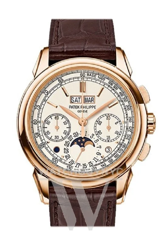 Luxury quartz watches with high-end movements   Patek Philippe Grand Complications Silver Dial 18K Rose Gold Men's Watch 5270R-001