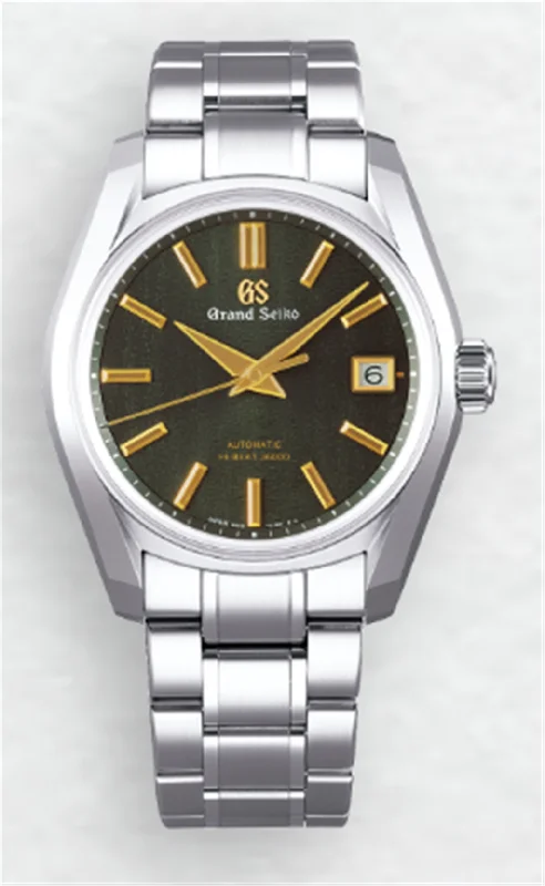 Watches with leather straps and quick release clasps   Grand Seiko Heritage Collection Green Dial Automatic With Manual Winding SBGH271