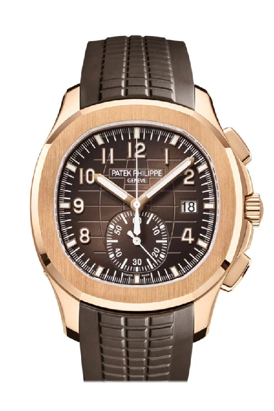Formal watches for business people   Patek Philippe Aquanaut Sunburst Brown Dial Watch 5968R-001