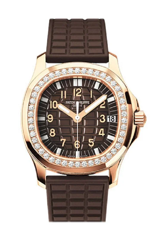 Watches for special occasions   Patek Philippe Aquanaut Luce Automatic Diamond Brown Dial Ladies Watch 5068R-001